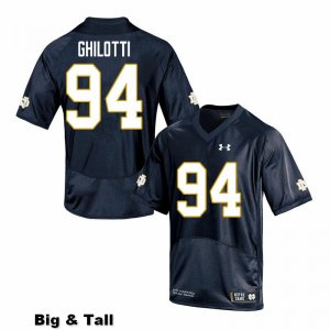 Notre Dame Fighting Irish Men's Giovanni Ghilotti #94 Navy Under Armour Authentic Stitched Big & Tall College NCAA Football Jersey YUT4899YY